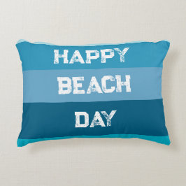 青いストライプ単語テンプレート アクセントクッション