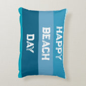 青いストライプ単語テンプレート アクセントクッション (裏面(縦))