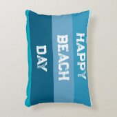 青いストライプ単語テンプレート アクセントクッション (正面(垂直))