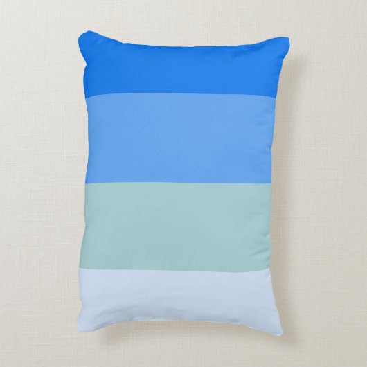 青いストライプ型の丸い枕 アクセントクッション (裏面(縦))