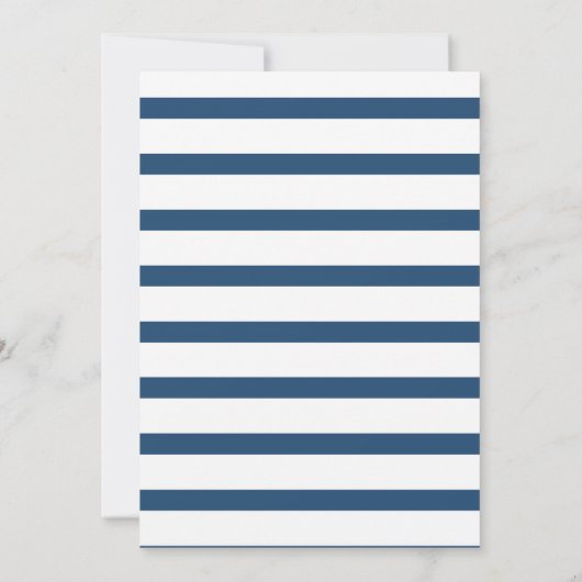 青いストライプ招待状は私の花嫁になる 招待状 (裏面)