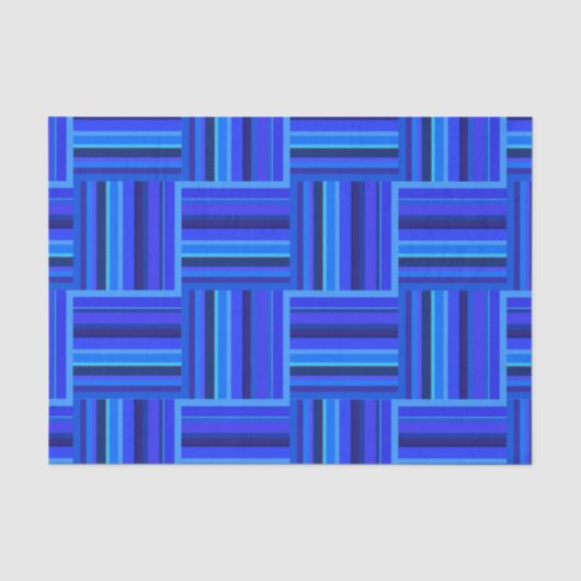 青いストライプ織り模様 薄葉紙 (正面)