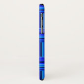 青いストライプ織り模様 Case-Mate iPhoneケース (裏面/左)