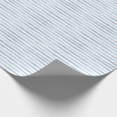 青いストライプ赤ちゃんシャワーギフトラップ ラッピングペーパー (角)