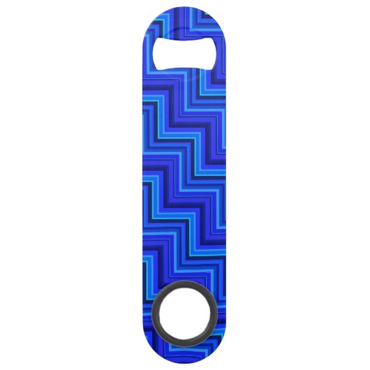 青いストライプ階段パターン スピード栓抜き (正面)