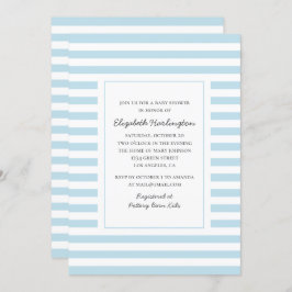 青いストライプ。モダンストライプの男 招待状