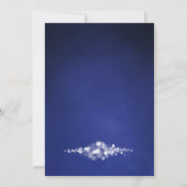 青いストリングライト 18歳の誕生日パーティー 招待状 (裏面)