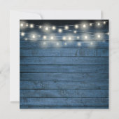 青いストリングラ素朴イツグリーンブライダルシャワー 招待状 (裏面)