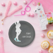 青いスニーカーのベビーの隆起のベビーシャワー ペーパープレート (パーティー)