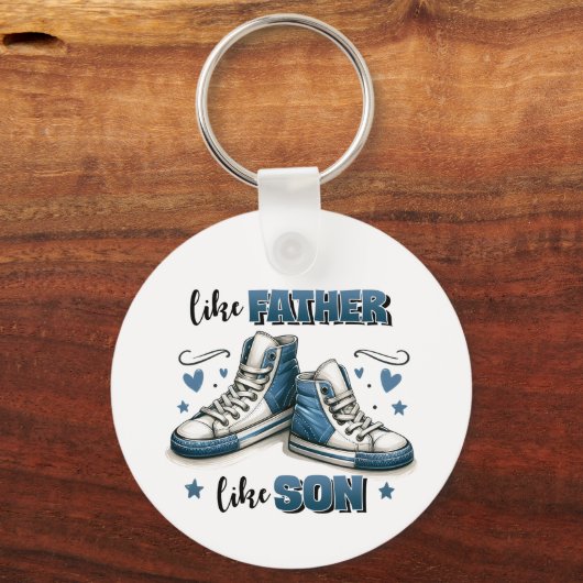 青いスニーカー父親のように、息子のように キーホルダー (正面)