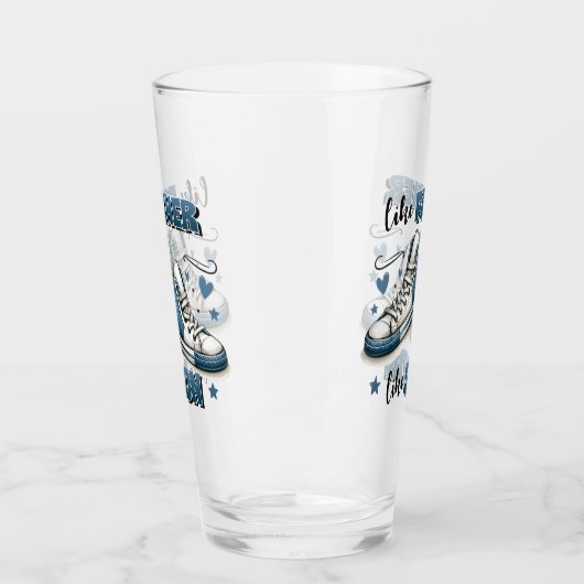青いスニーカー父親のように、息子のように タンブラーグラス (左)