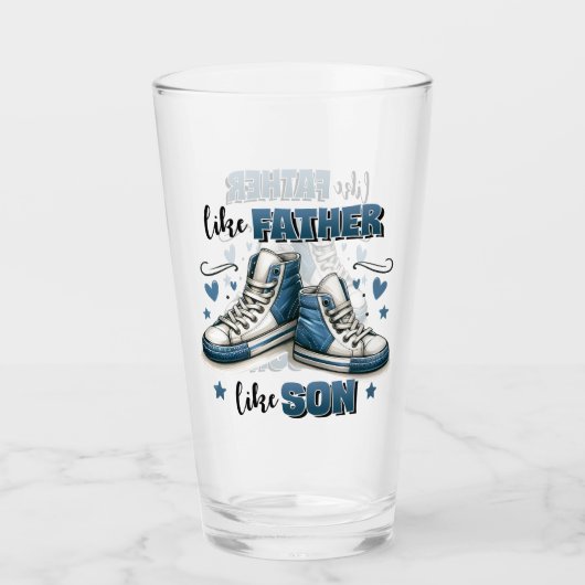 青いスニーカー父親のように、息子のように タンブラーグラス (正面)