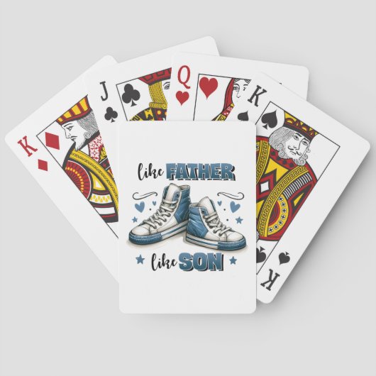 青いスニーカー父親のように、息子のように トランプ (裏面)