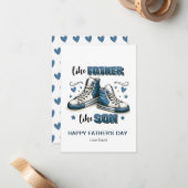 青いスニーカー父親のように、息子のように ノートカード (正面/裏面インサイチュ)