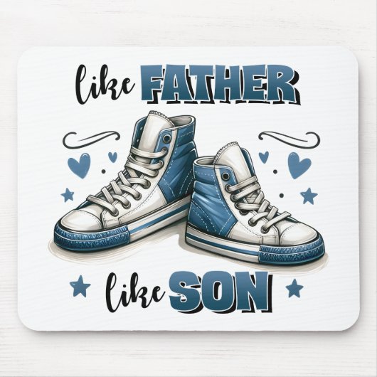 青いスニーカー父親のように、息子のように マウスパッド (正面)
