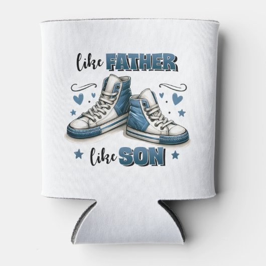 青いスニーカー父親のように、息子のように 缶クーラー (正面)