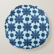 青いスノーフレークのパターン(の模様が)ある背景