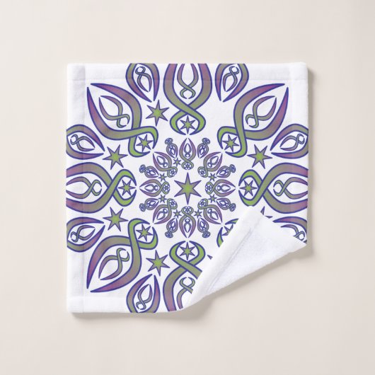 青いスパイク ウォッシュタオル (ウォッシュタオル)