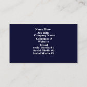 青いスパイラル背景のカスタマイズ可能 名刺 (裏面)