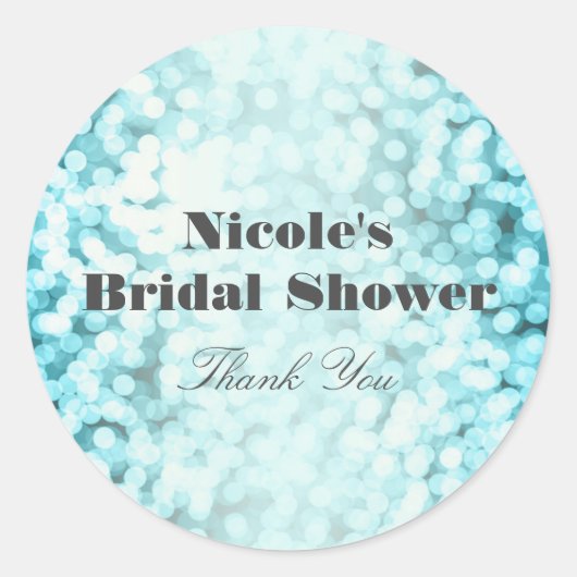 青いスパークリングライト グラマラス グラム パーティー ステッカー (正面)