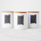 青いスパークル王室のグリッターフレーム製品ラベル フードラベル (ボトル)