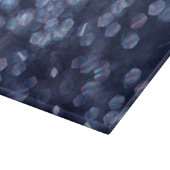 青いスパークル ボケ ライト カッティングボード (角)