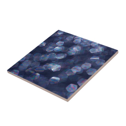 青いスパークル ボケ ライト タイル (側面)