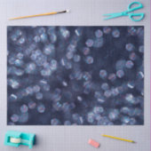 青いスパークル ボケ ライト 薄葉紙 (クラフト)