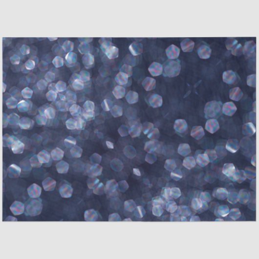 青いスパークル ボケ ライト 薄葉紙 (正面)