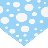 青いスポットのテーブルランナー ショートテーブルランナー (コーナー)