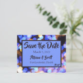 青いスポットライトで日付カードを保存 セーブザデート (スタンド正面)