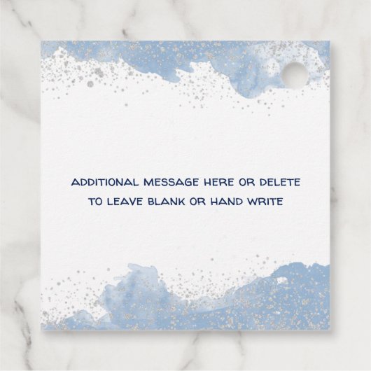 青いスーツと蝶ネクタイのダッパー・ボーイ・バニー フェイバータグ (裏面)