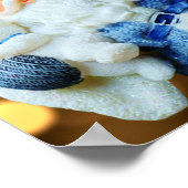 青いスーツを着たサンタクロース ポスター (角)