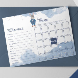 青いスーツを着たダッパー・ボーイ・バニー赤ちゃんシャワー・ゲーム ノートパッド