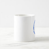 青いセキセイインコのマグカップ コーヒーマグカップ (中央)