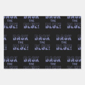 青いセットをバック ラッピングペーパーシート (正面)