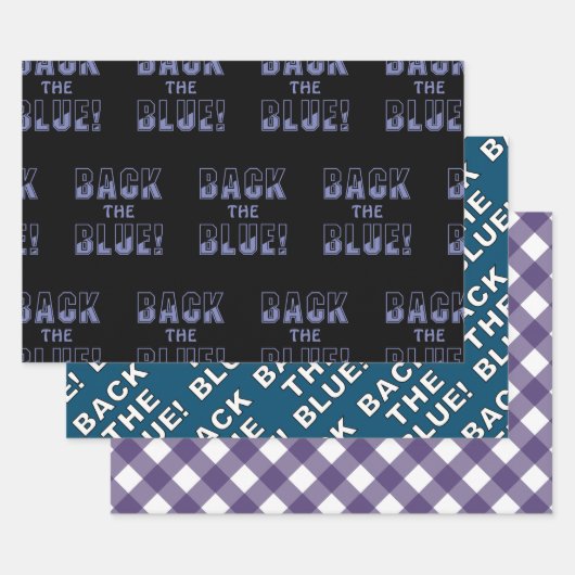 青いセットをバック ラッピングペーパーシート (セット)