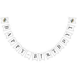 青いセミトラックの男の子の誕生日パーティー バンティングフラッグ