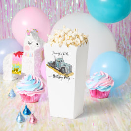 青いセミトラック 男の子の誕生日パーティー フェイバーボックス