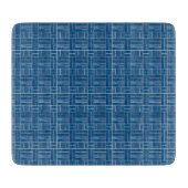 青いセラミックタイル効果 カッティングボード (正面)