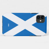 青いセント・アンドリュースのスコットランドSaltireの白の旗 Case-Mate iPhoneケース (裏面(横))