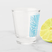 青いゼブラパターン ショットグラス (左)