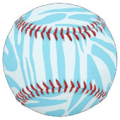 青いゼブラパターン ソフトボール (裏面)