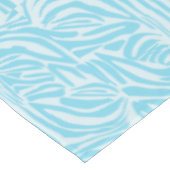 青いゼブラパターン テーブルクロス (アングル)