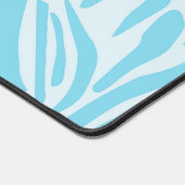 青いゼブラパターン デスクマット (コーナー)