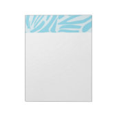 青いゼブラパターン ノートパッド (回転)