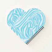 青いゼブラパターン ノートブック (裏面)