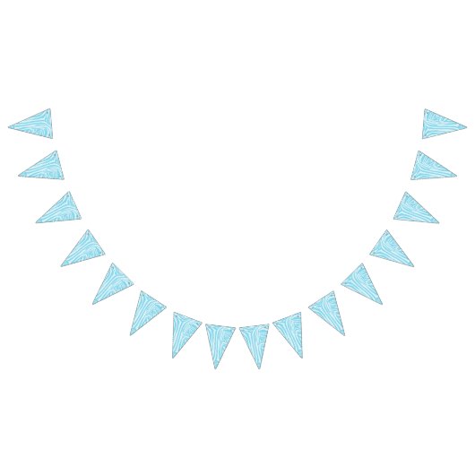 青いゼブラパターン バンティングフラッグ (全)