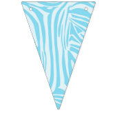 青いゼブラパターン バンティングフラッグ (第2の旗)
