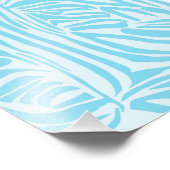 青いゼブラパターン フォトプリント            (角)